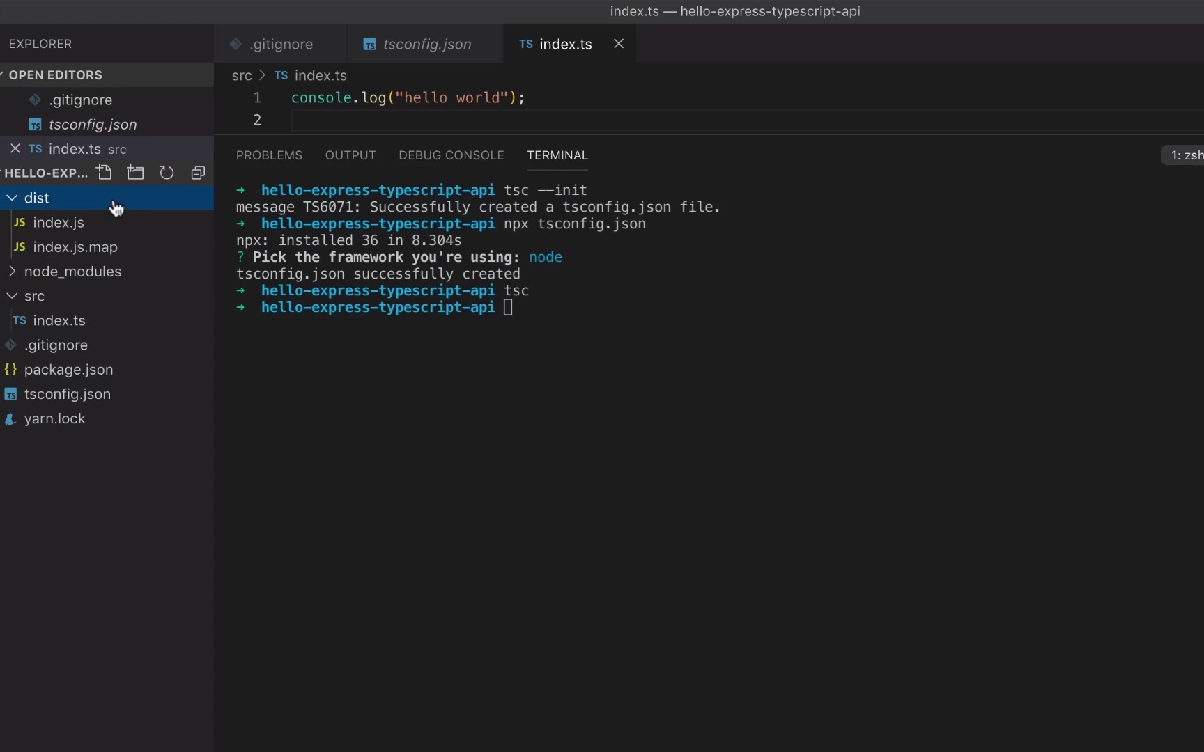 TypesScript + Node.js + Express + Mongoose 实现 RESTful API 实战教程 #2 搭建 TypeScript