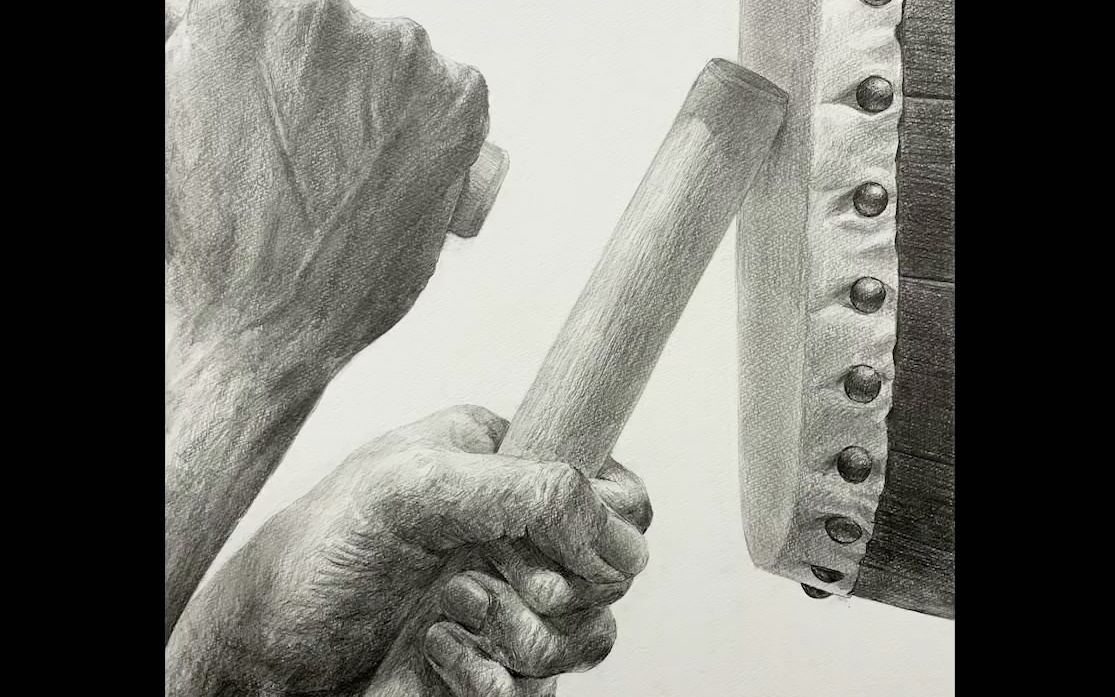 设计素描现场创作手部素描多摩美术大学平面设计专业满分考卷再现