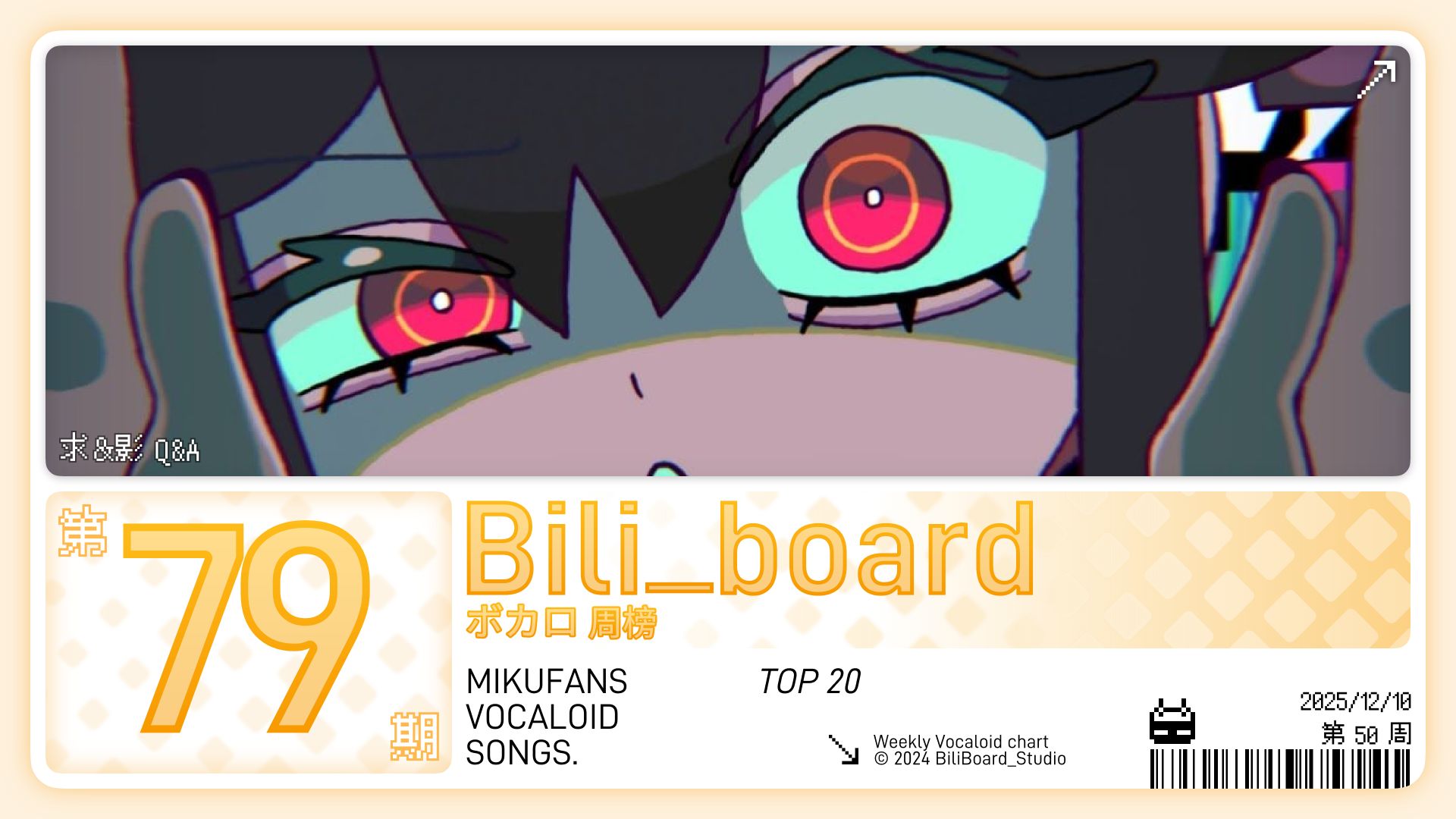 Bili_Board术力口周榜第79期2025年12月10日第50周