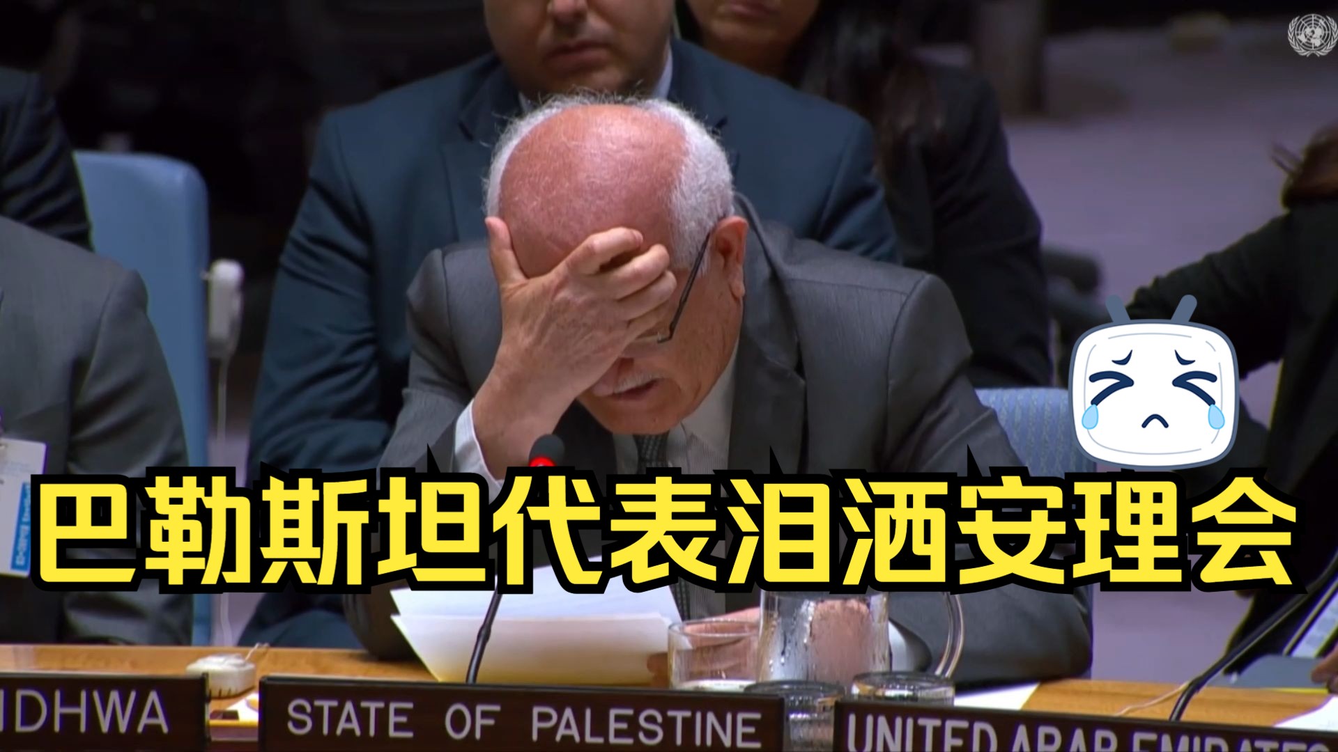 巴勒斯坦代表悲愤捶桌泪洒联合国
