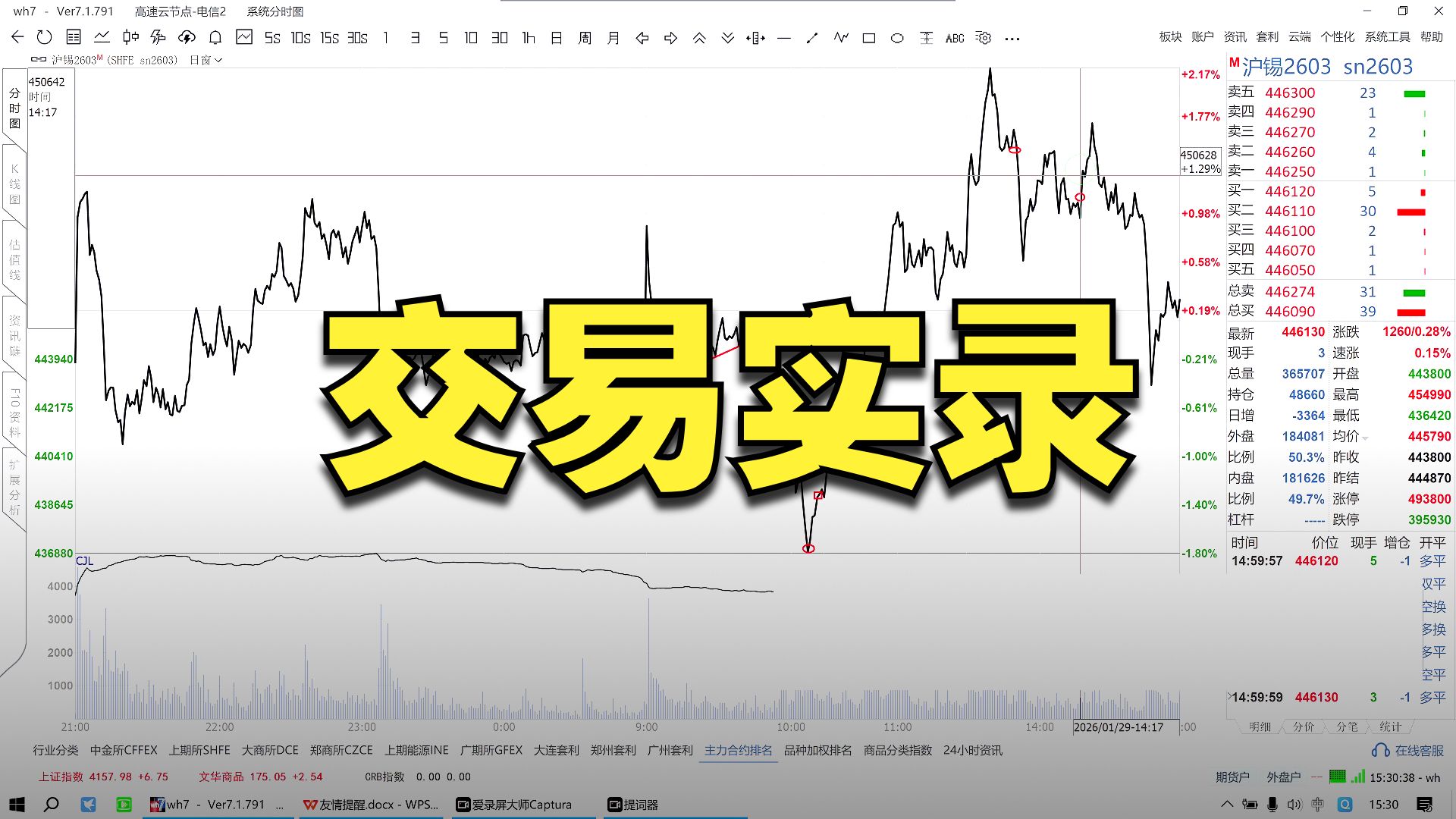 陈向忠分时图1月29日复盘解析