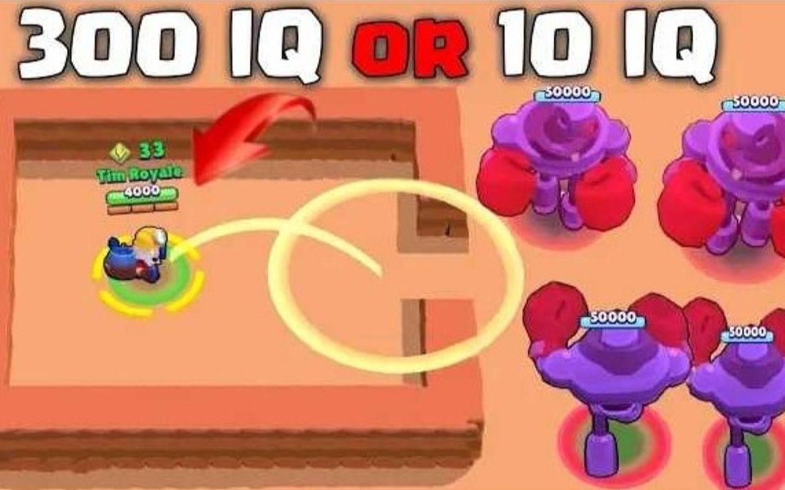 【荒野乱斗brawl stars】搞笑时刻1:10智商 vs 300 智商