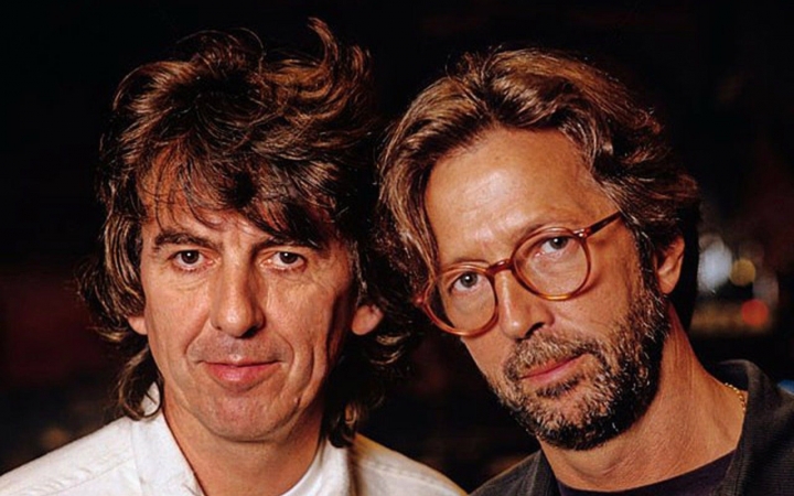 george harrison and eric clapton - while my   w