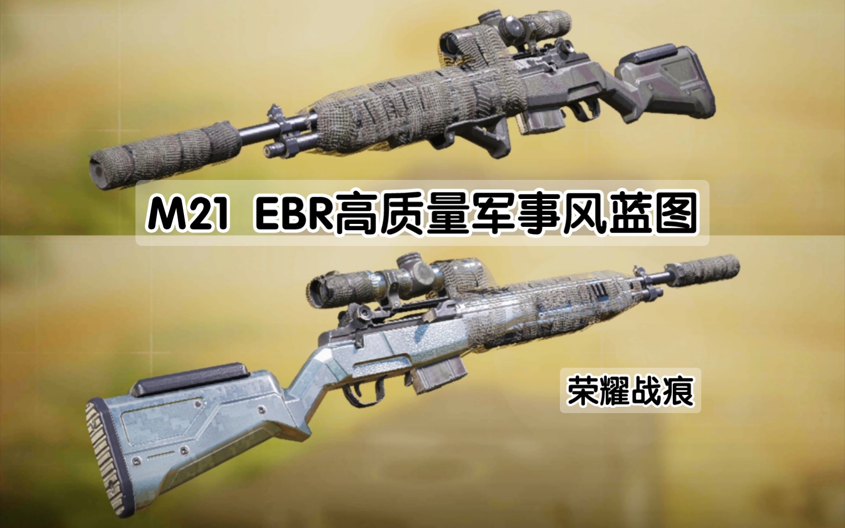 （CODM）M21 EBR-荣耀战痕 很难不让人剁手购入的高质量军事风改模蓝图