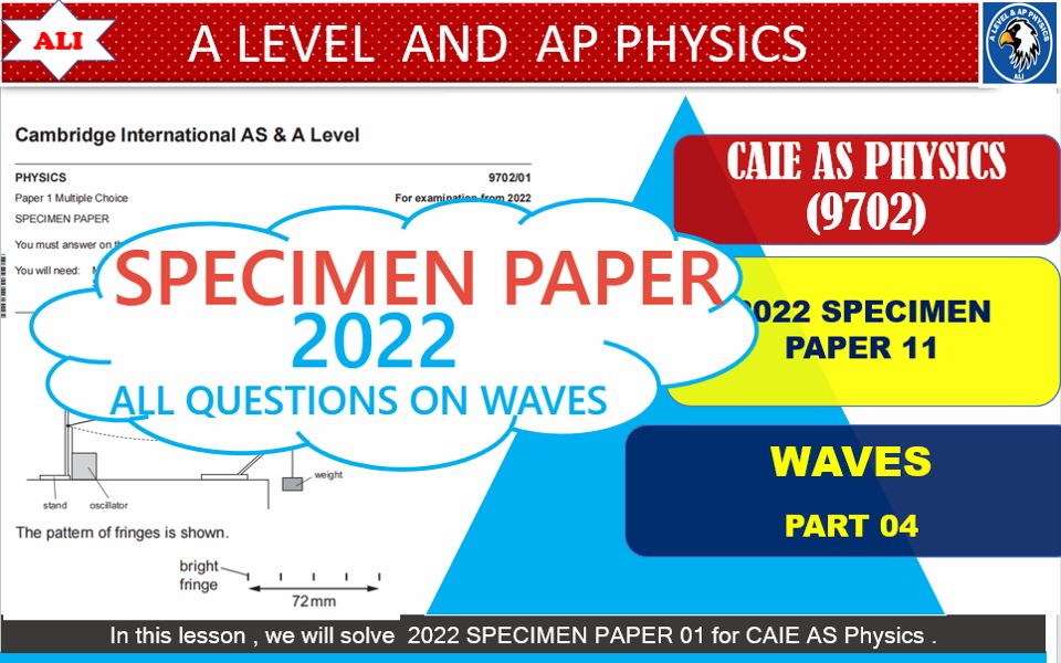 CIE AS Physics (9702) Paper 1 Solution-2022 Specimen Paper 01-Waves_哔哩 ...