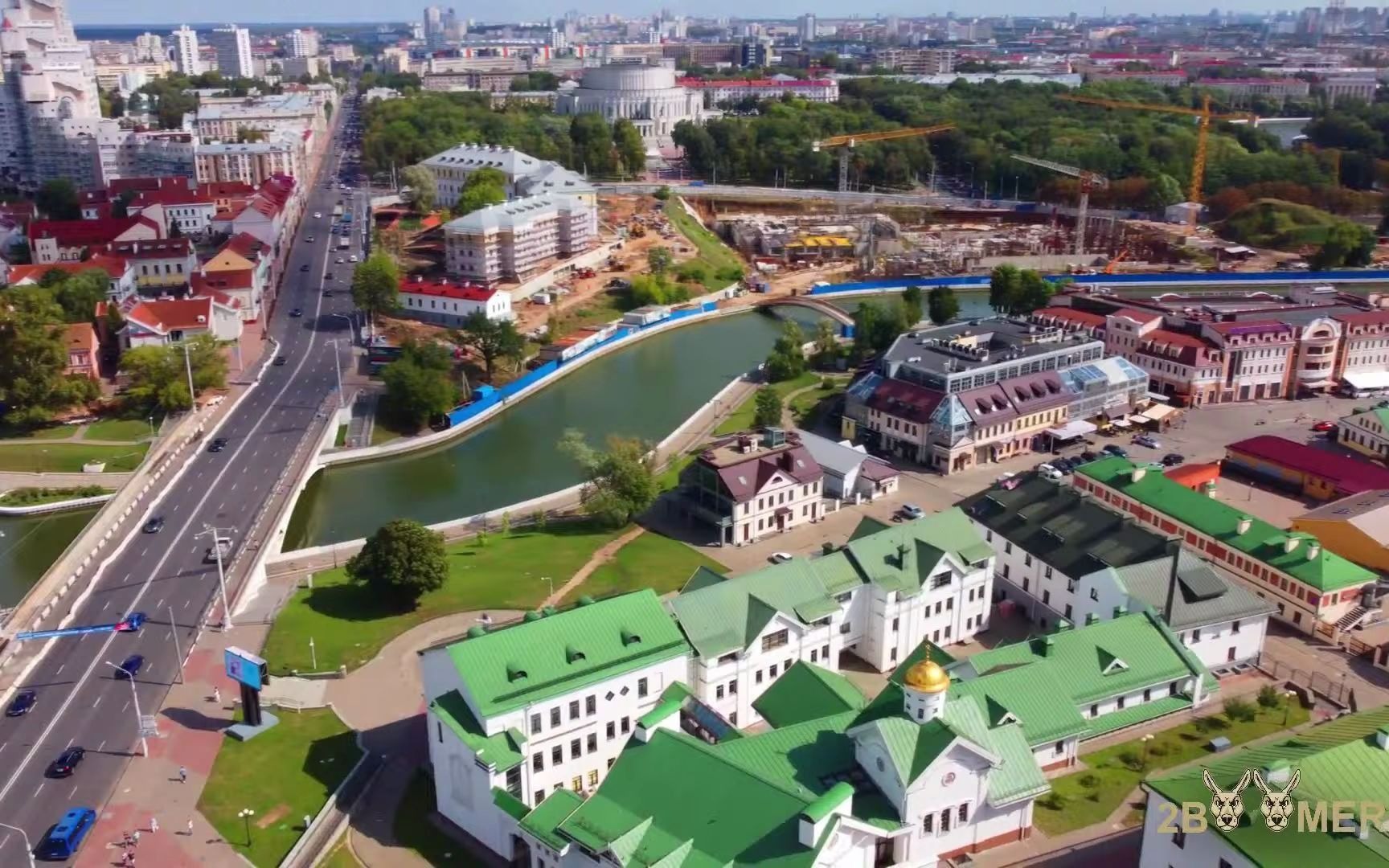 从空中看明斯克