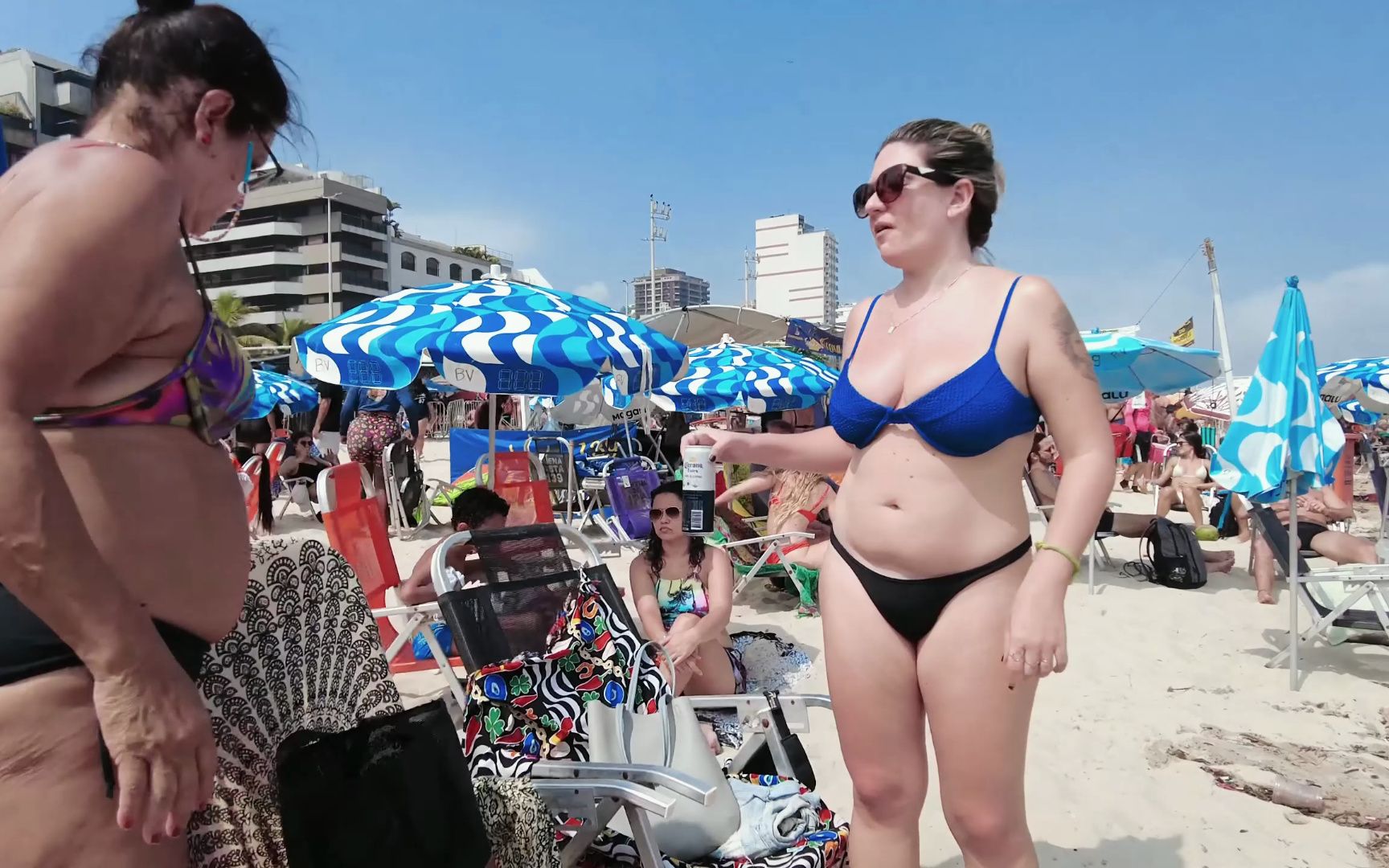 It was the weekend and the beach was more crowded with beautiful women!