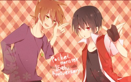 【绿赤】【神奇宝贝】ジムにいる幼驯染の呗【手描き】_标清