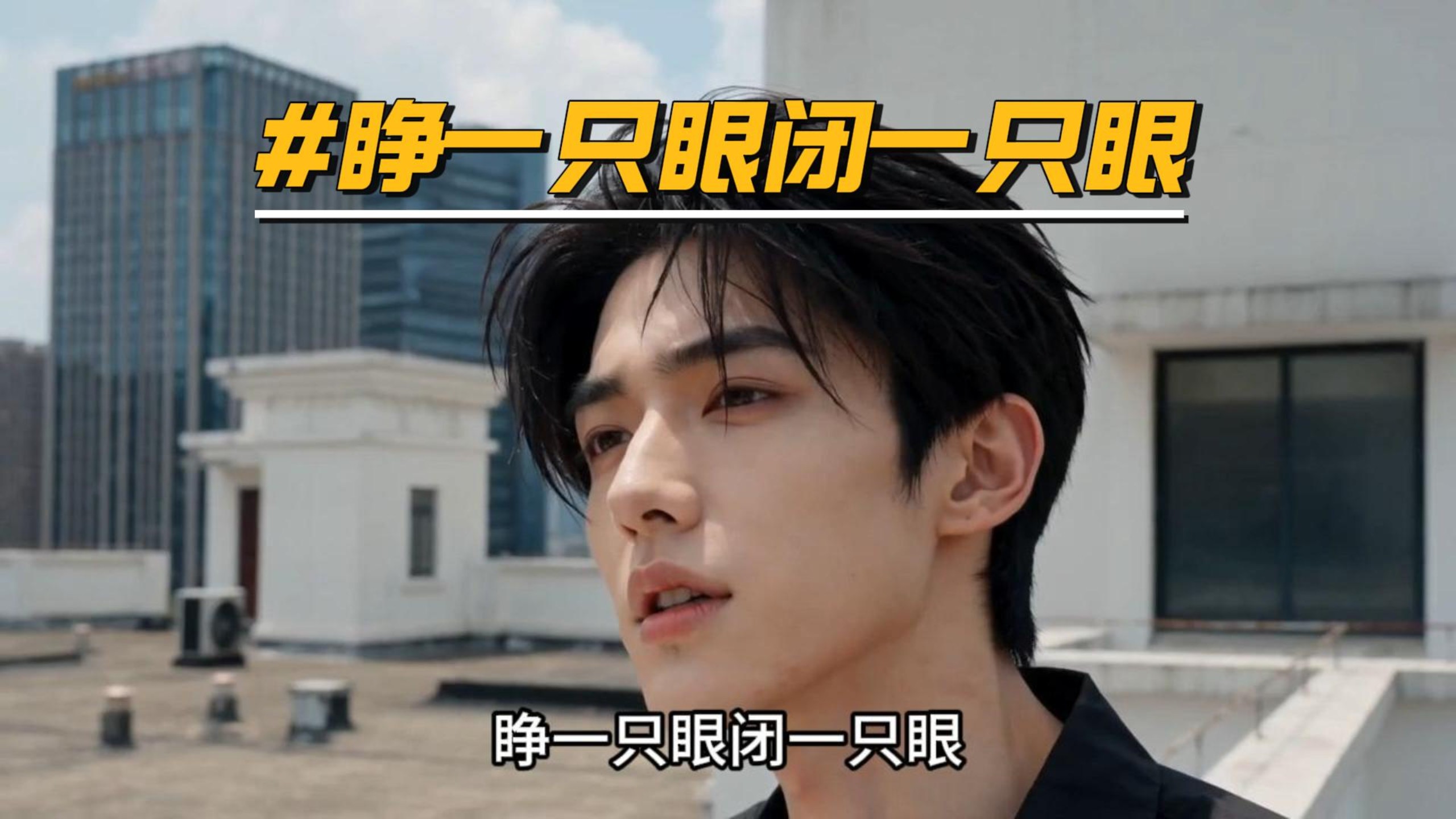 睁一只眼闭一只眼吃饭。#万万没想到 #搞笑 #抽象