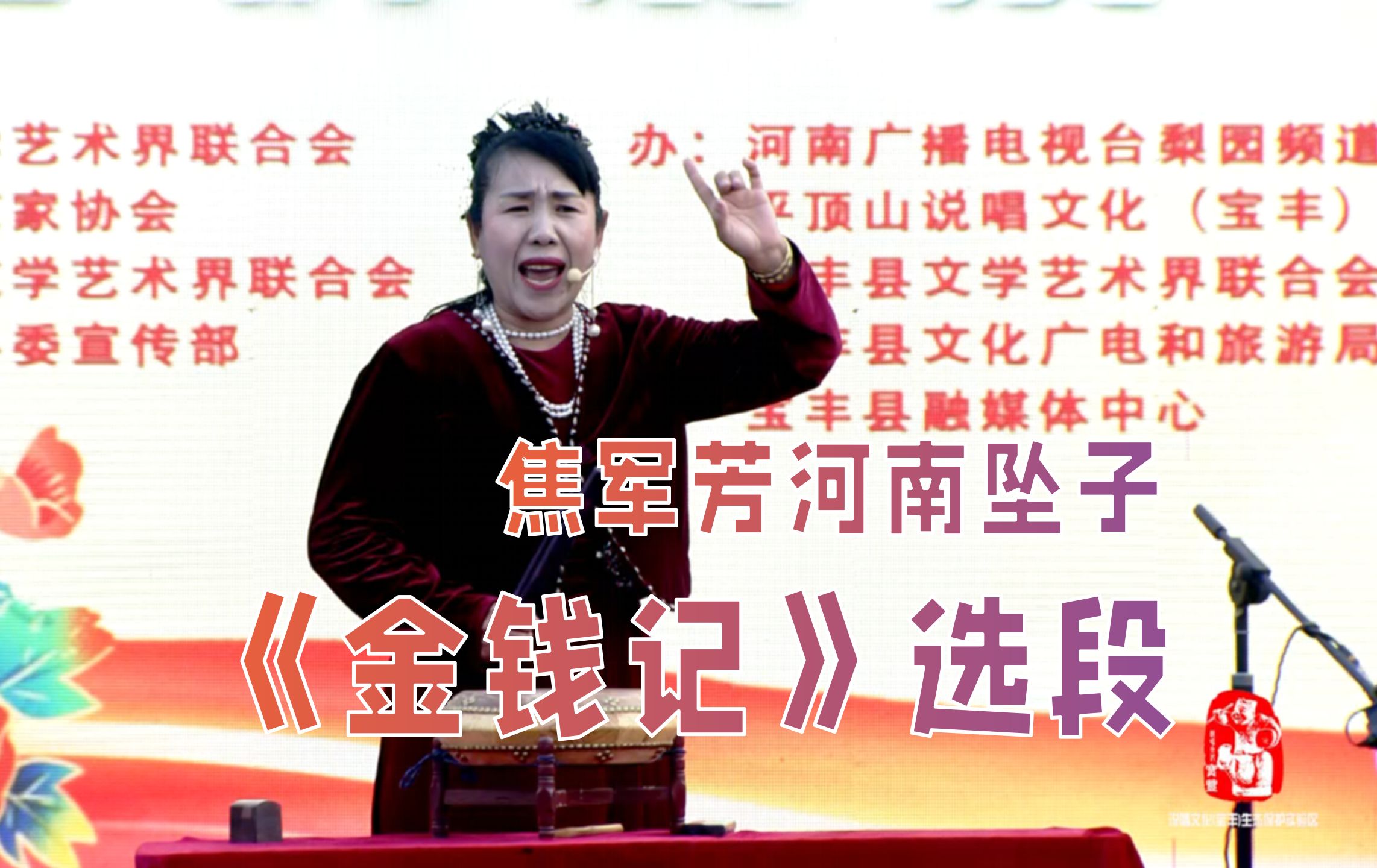 【河南宝丰马街书会】焦军芳河南坠子《金钱记》选段