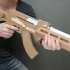 用纸板，纸，冰棒，木制竹Sk制成射击子弹（纸枪）的AK-74玩具