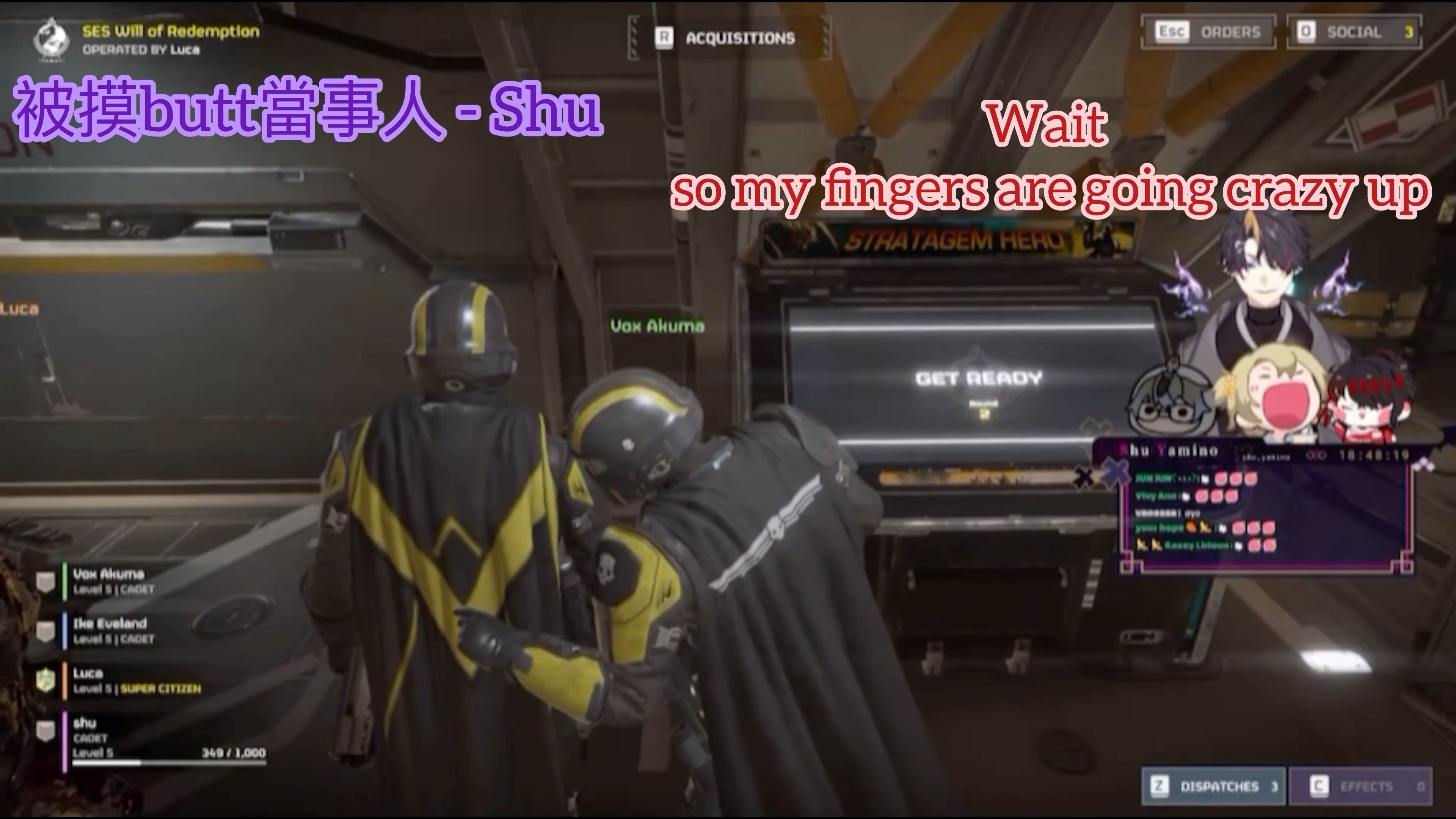 【Luxiem】Vox gaming 但bug, Shu主动走去被摸butt