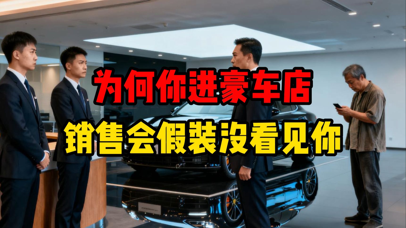 为什么你进豪车店，销售会假装没看见你？