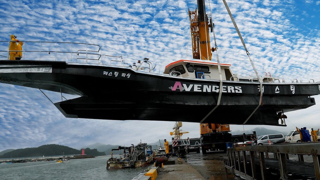 【外国工厂实拍】3 个月的记录！韩国建造 30 吨船舶的过程 | 韩国玻璃钢造船厂