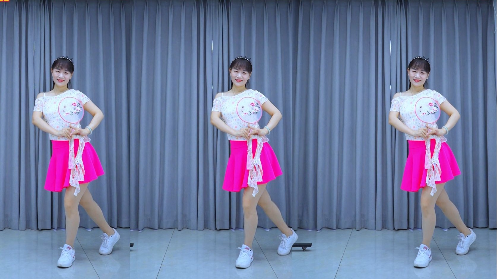 最火团扇舞《彩虹妹妹》经典老歌，欢快又好看