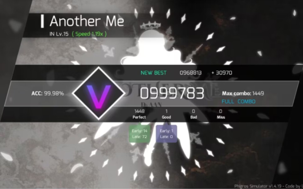 【phigros】Another Me IN15 1.19* 纯拇指AP-1