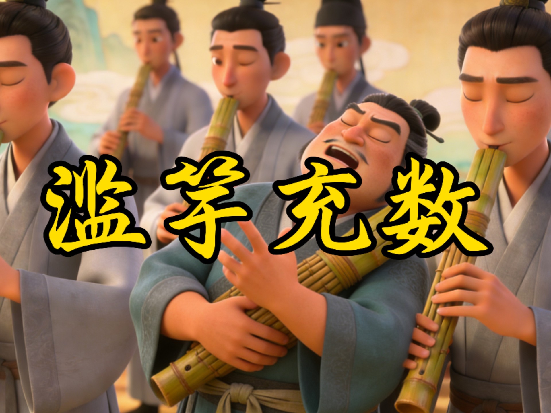 每天学习一个动画成语故事：《 滥竽充数 》