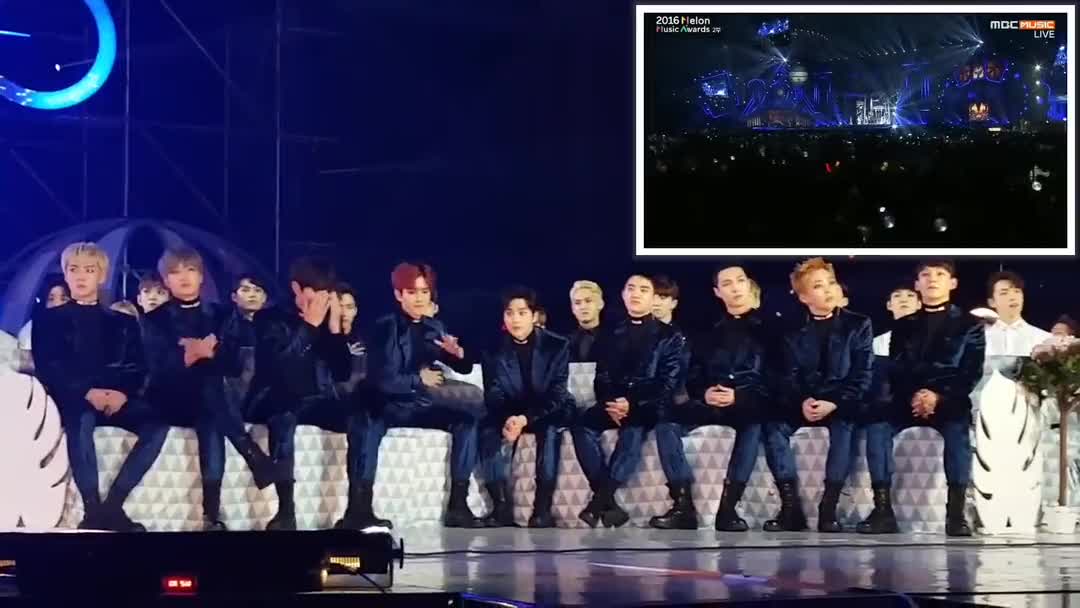 撕逼】油管搬运双视频同框  exo reaction to bts blood sweat and
