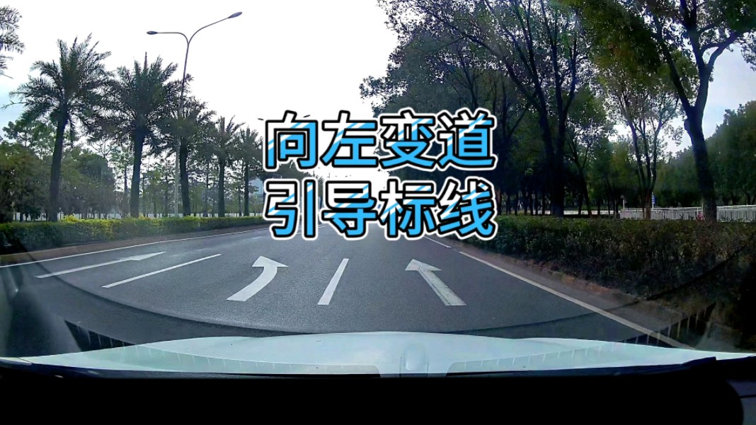 车道渐变并线提示箭头，专门用在车道即将消失的路段。