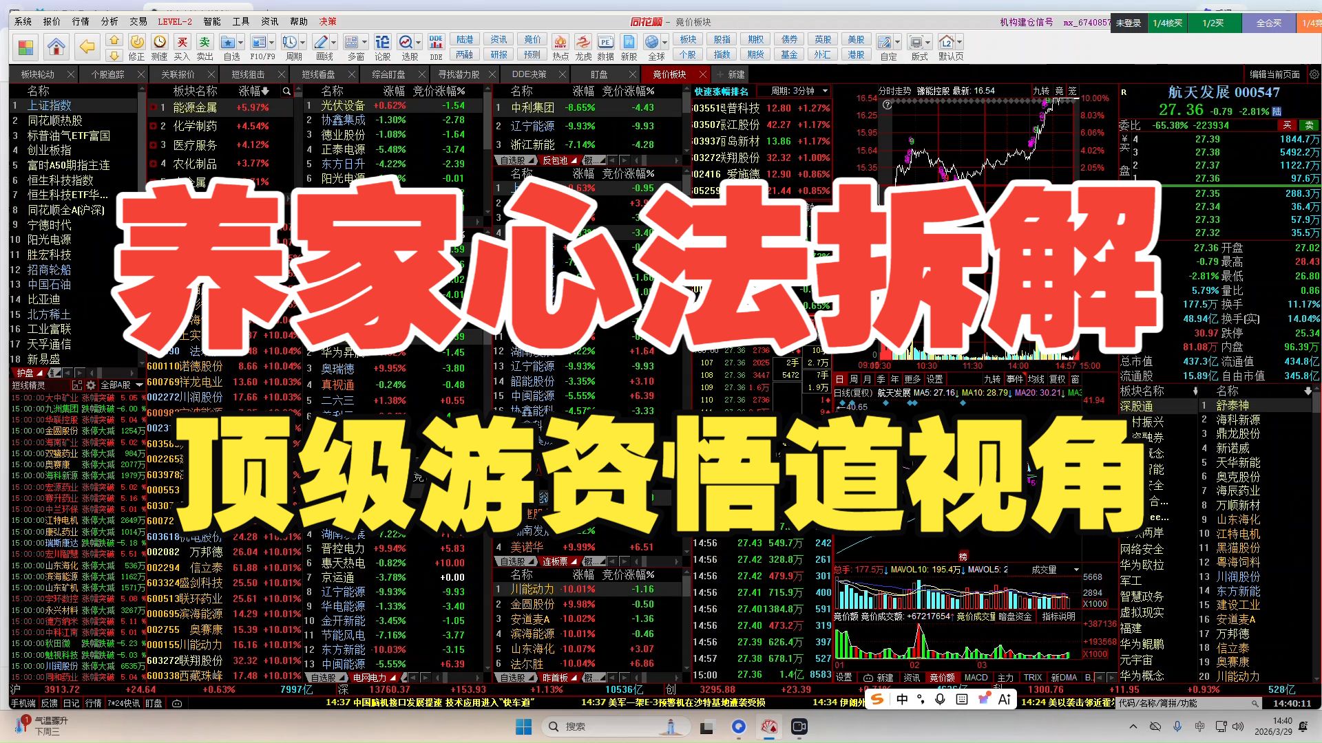 炒股养家心法详细拆解，如何将心法运用到当下盘面？