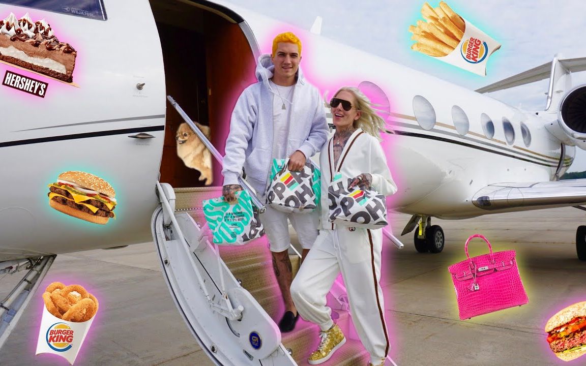 【BG字幕】Jeffree Star| J姐姐夫在私人飞机上做爱做的事情—还是吃！！