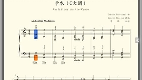 卡农曲谱二_卡农钢琴曲谱简谱(2)