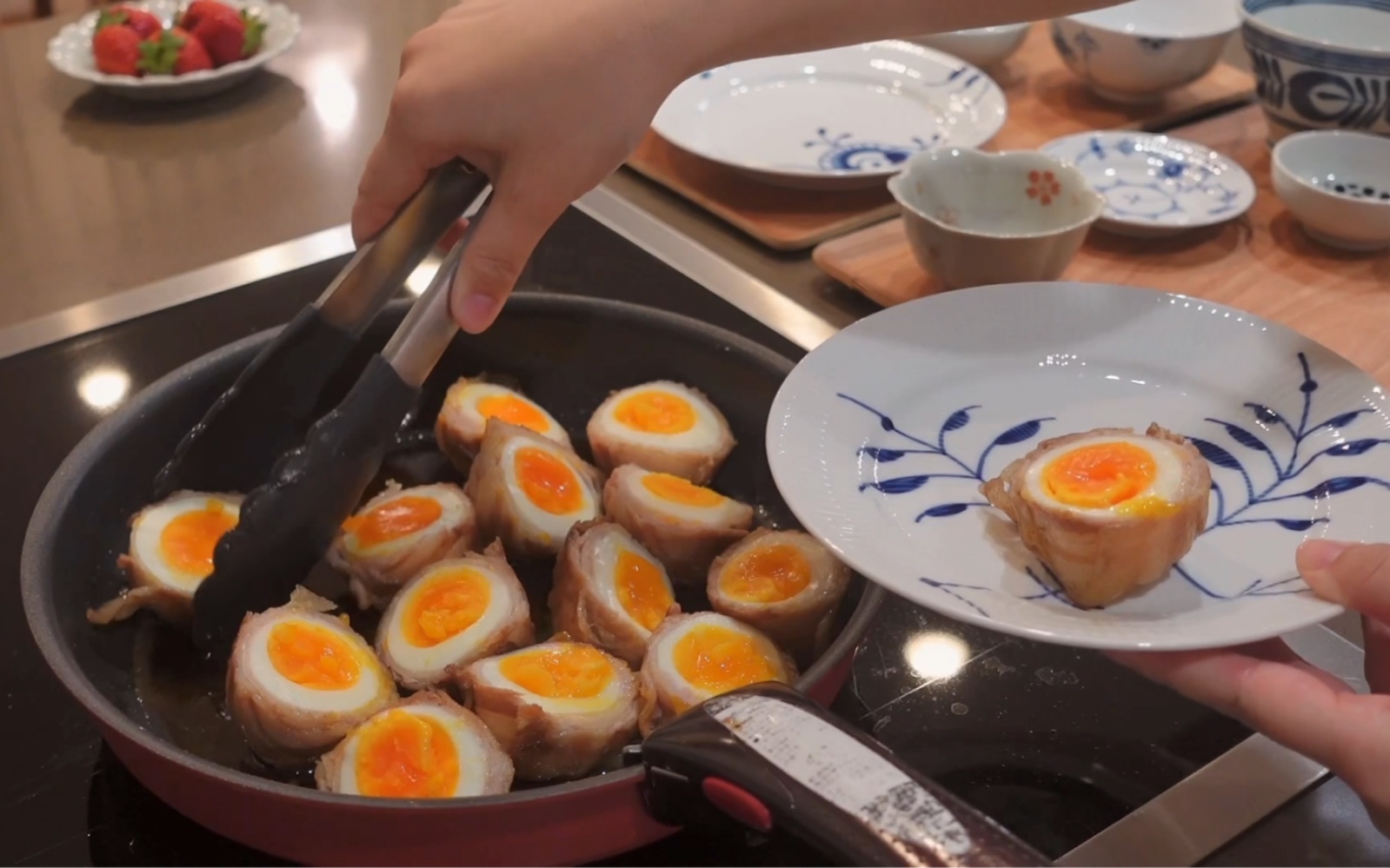 日本普通家庭的晚餐｜肉包溏心蛋 花蛤味增汤