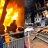 重庆江北一商铺起火，现场浓烟滚滚，围观市民惊呼，四间门市受损
