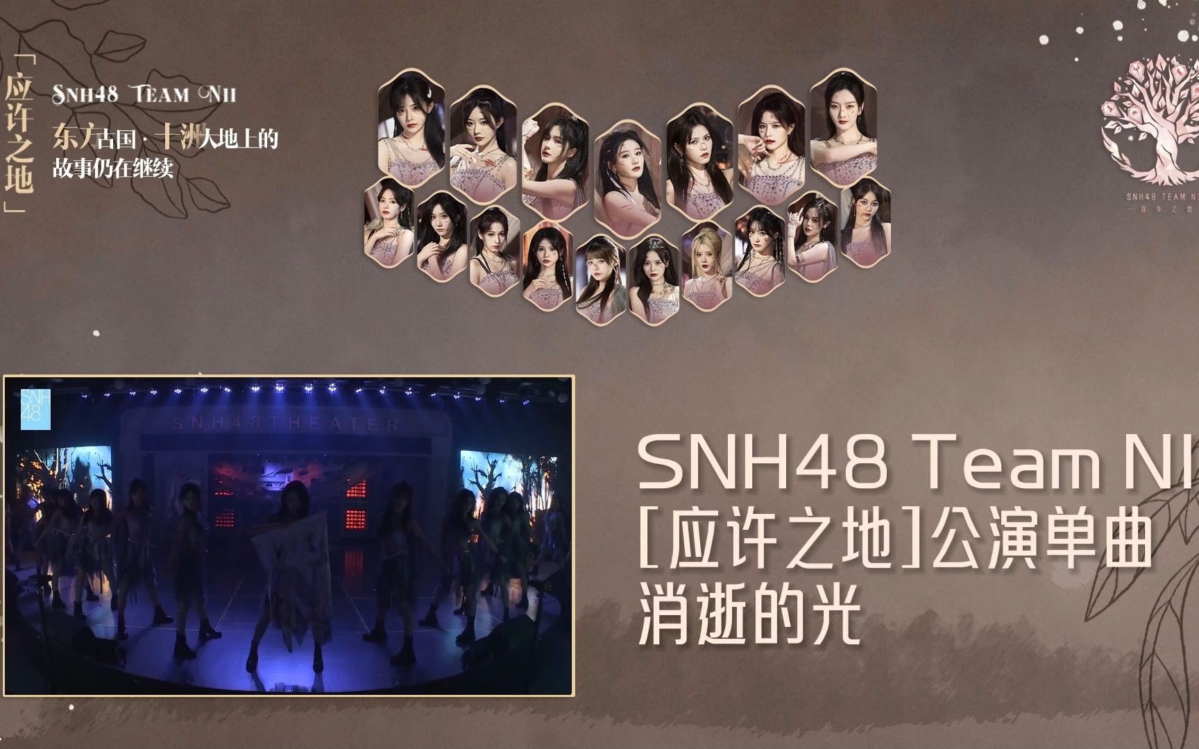 【SNH48】Team NII《应许之地》公演单曲《消逝的光》（替换音源自加字幕）