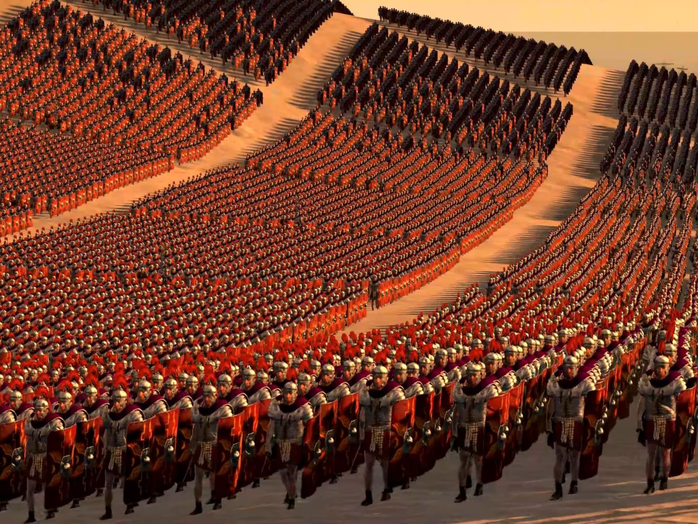 全面战争罗马2-凯撒vs法老托勒密64000人阵地战+攻城战【油管搬运2K超清】