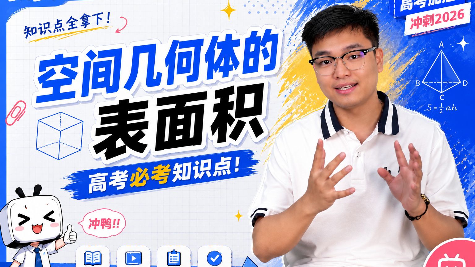 看完这节课，空间几何体表面积再也不会算错！