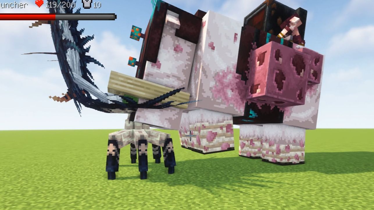 Minecraft (我的世界）：噬尸壳 VS 地下城生物+猪灵军团