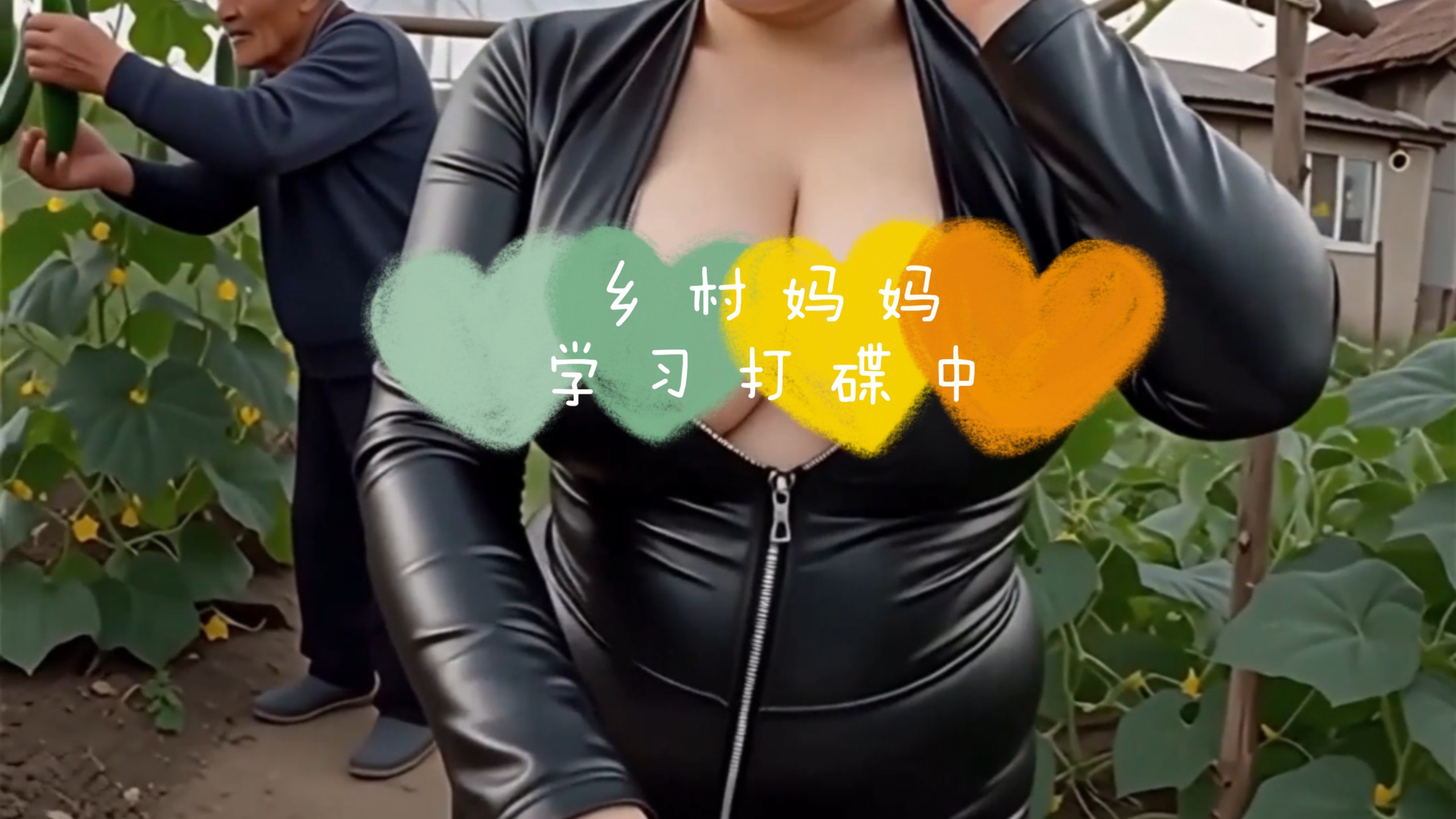 乡村妈妈学习打碟了～