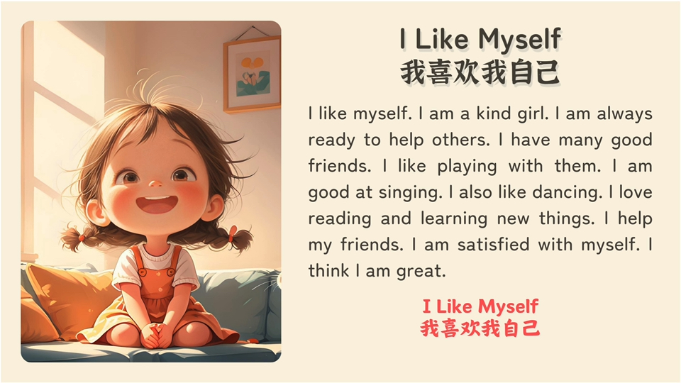 📚每日英语短文听读，坚持100天✊｜今日学习：我喜欢我自己