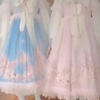 "Lolita安利：神仙裙子花梦鸾！蓝粉CP站了！&"冒雨拍摄的外景神仙所以花梦鸾