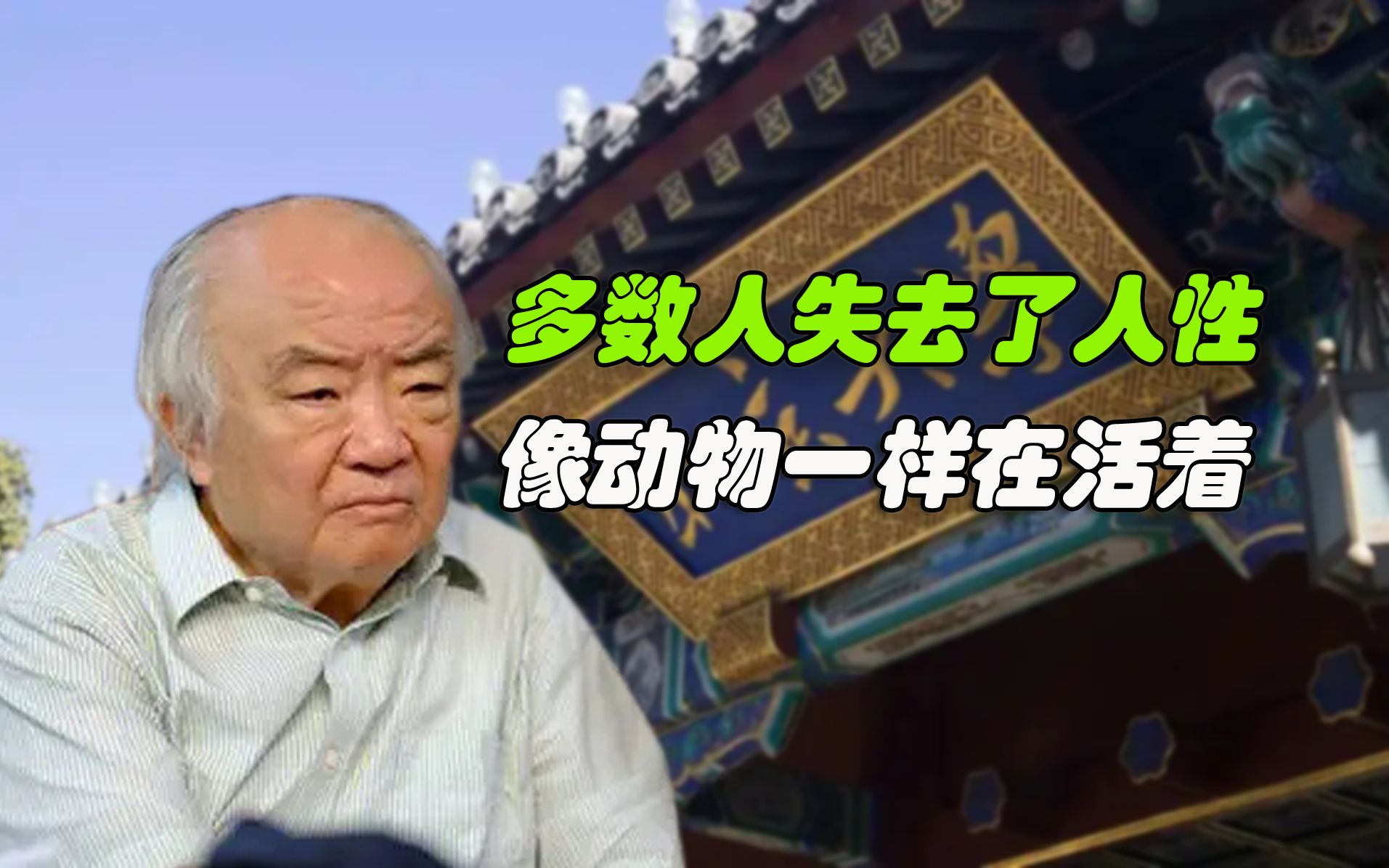 北大教授:我们大部分人失去了人性,像动物一样在活着!哔哩哔哩bilibili