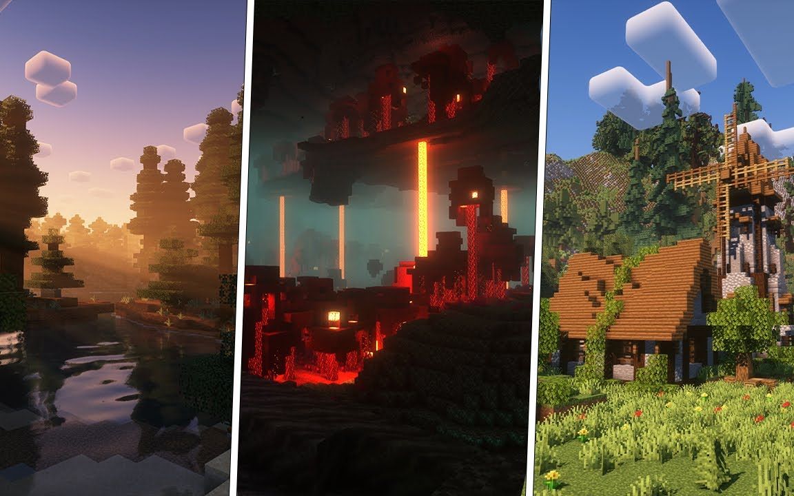 我的世界舒服光影《Rethinking Voxels》4K纯享版演示，内含下载链接~