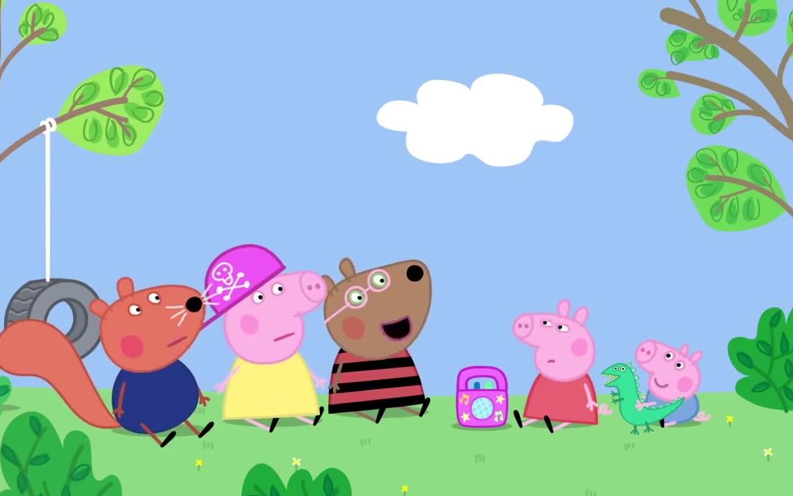 PeppaPig小猪佩琪和乔治玩滑滑梯