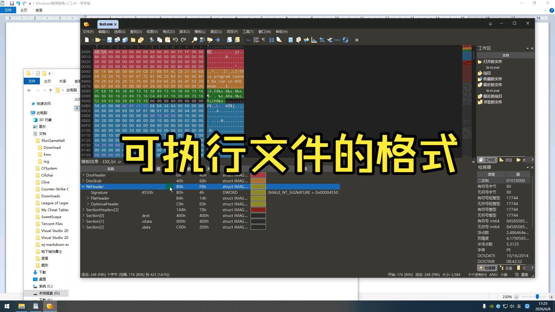 可执行文件的格式