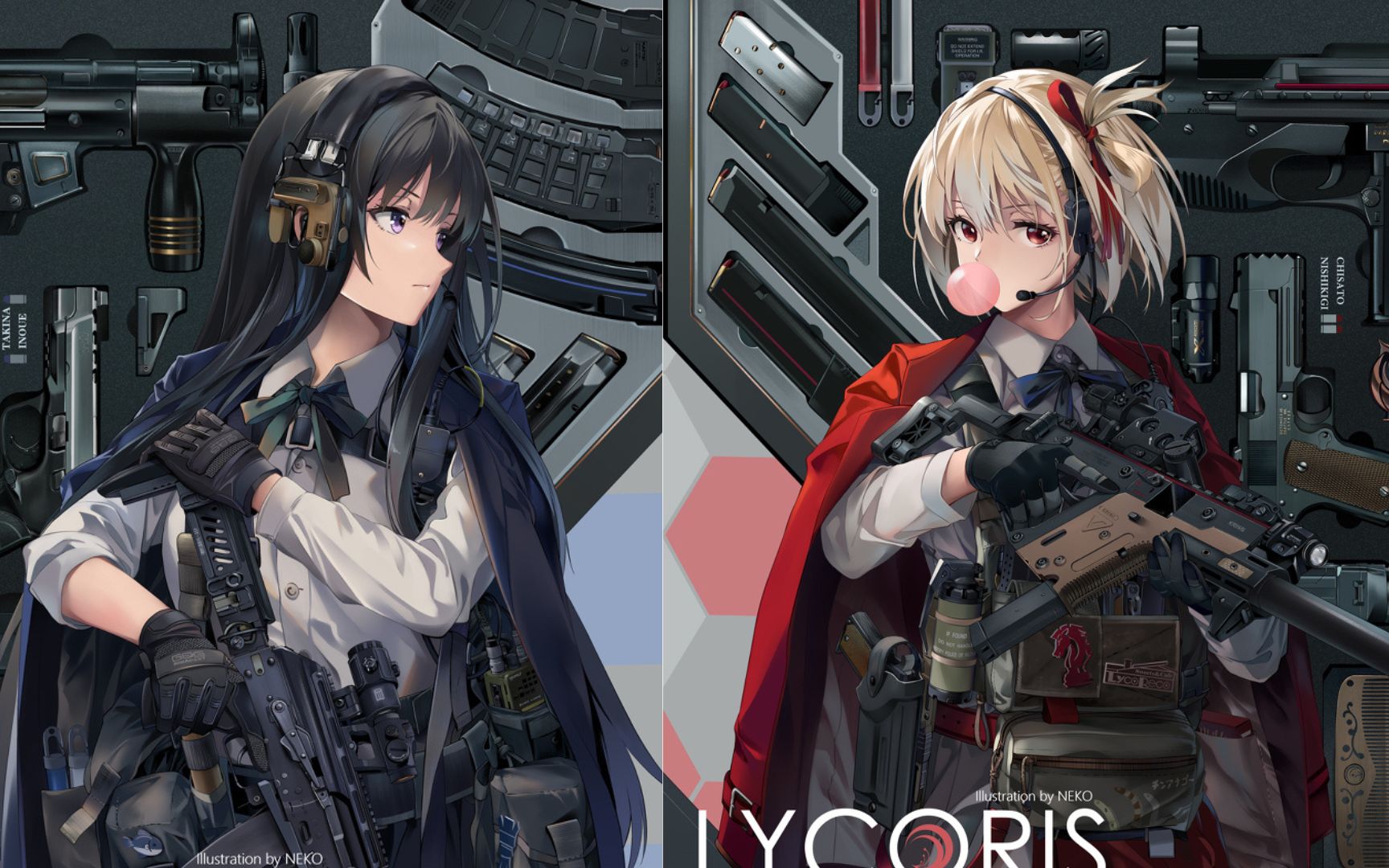 在P站爆火的Lycoris Recoil同人图里出现过的武器射击及换弹动作（M1911和M&P9除外）【游戏演示】