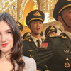 中国仪仗队亮相莫斯科，俄罗斯小伙前去比身高
