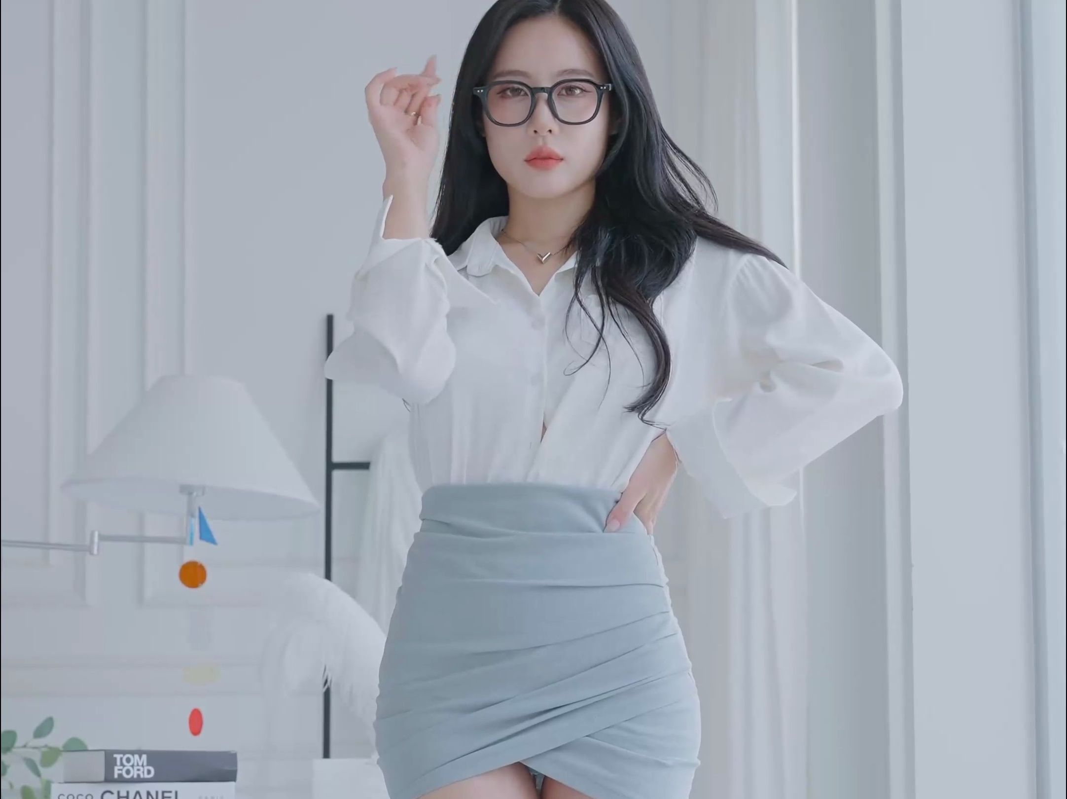 Miss Ajin's OL Style Wrap Skirt Outfit