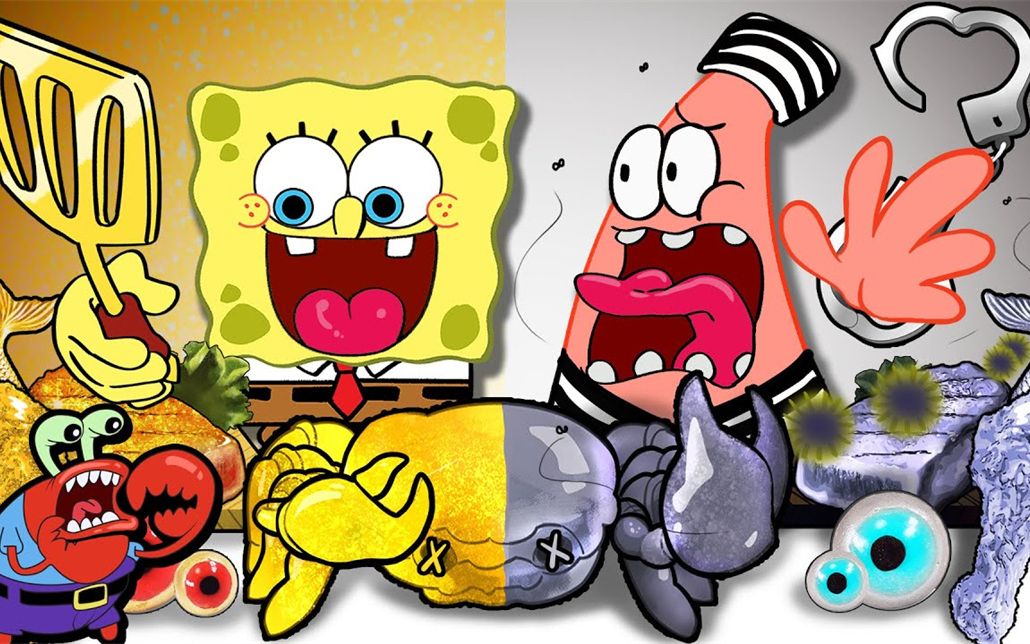 【SpongeBob】黄金肉蟹煲 Vs 剧毒肉蟹煲，海绵宝宝大挑战！
