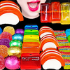 Jane ASMR RAINBOW CUBE JELLY SUSHI JELLY EATING