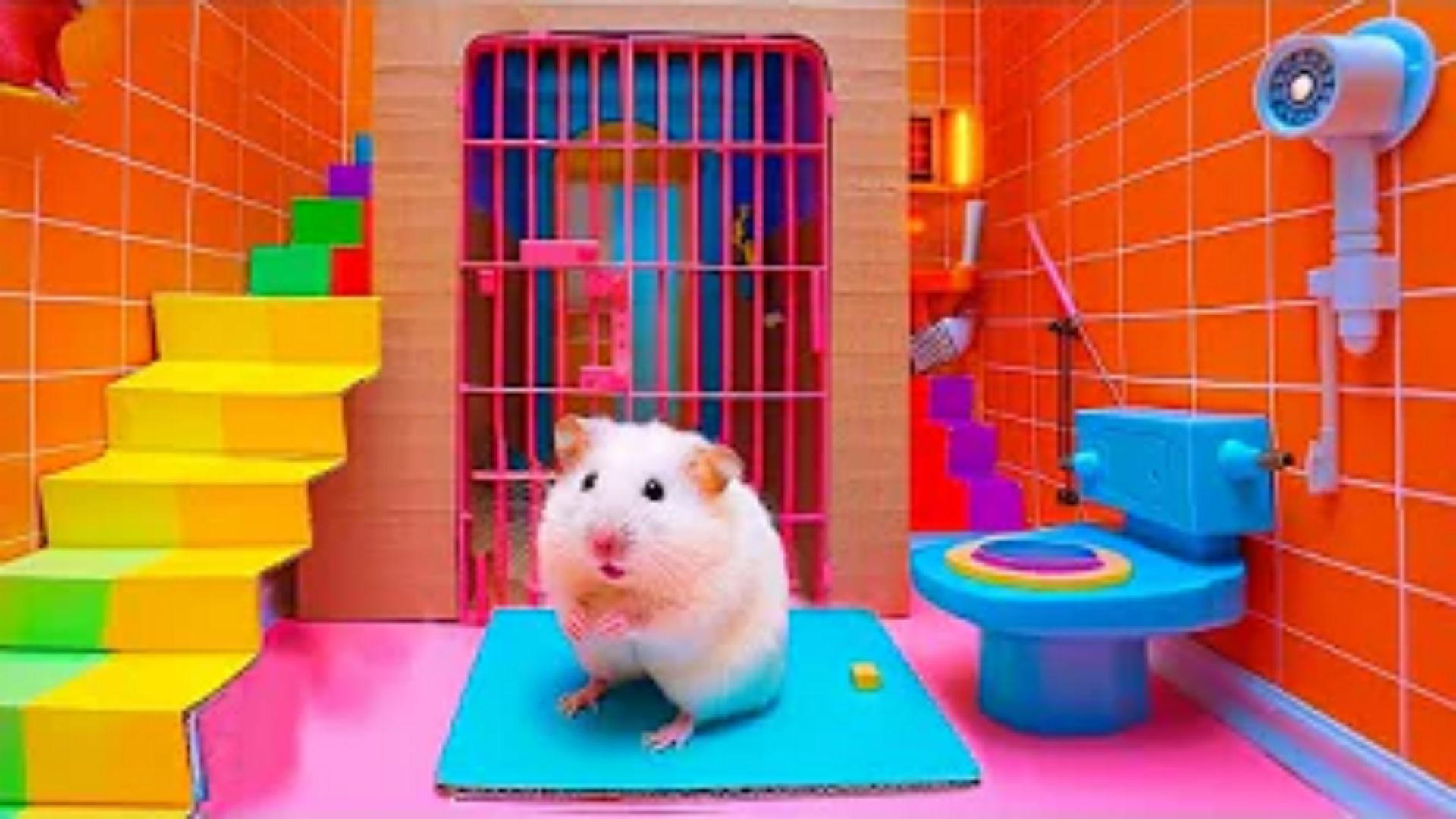 小仓鼠大冒险：DIY彩色密室大冒险，仓鼠能顺利找到出口吗？
