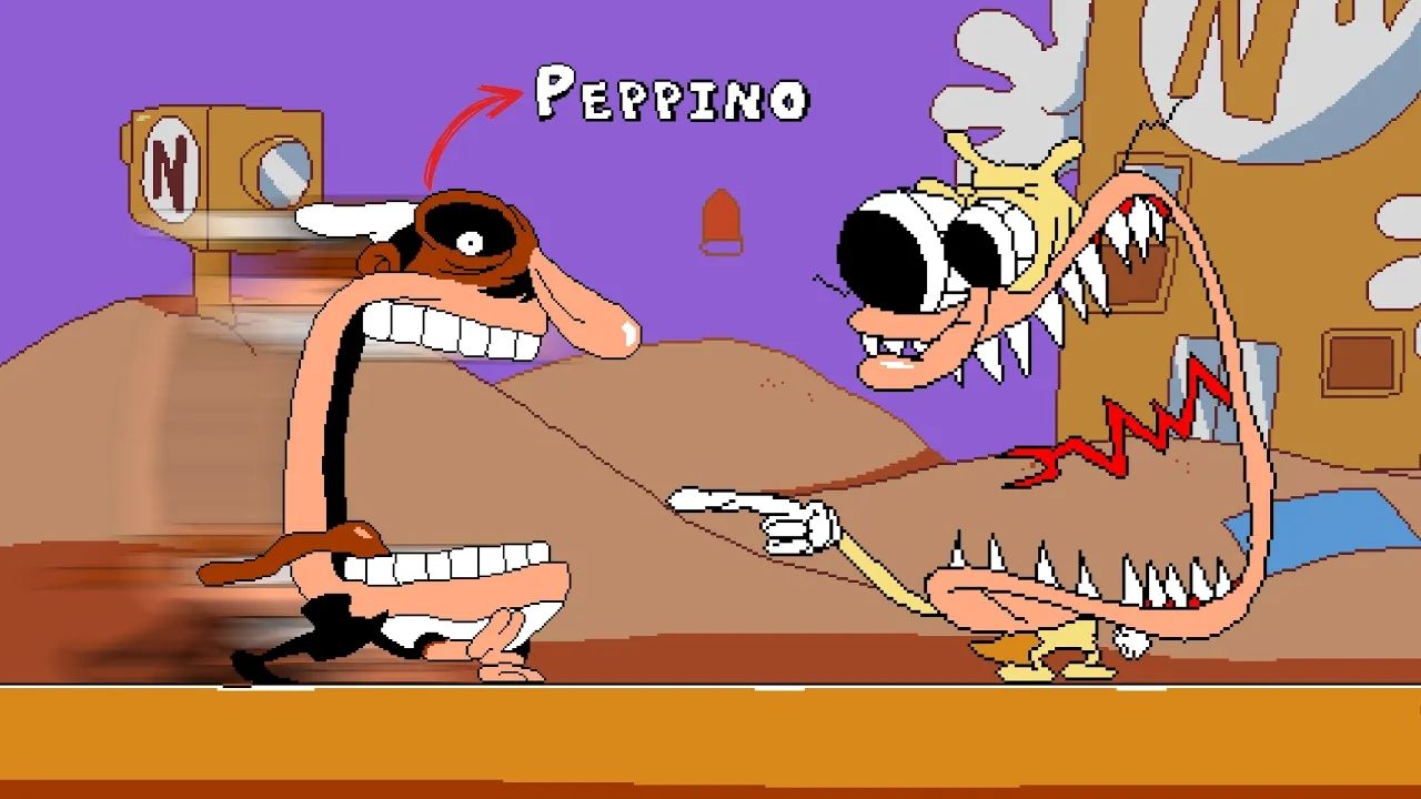 Pizza Tower but Peppino can Become Every Bosses!