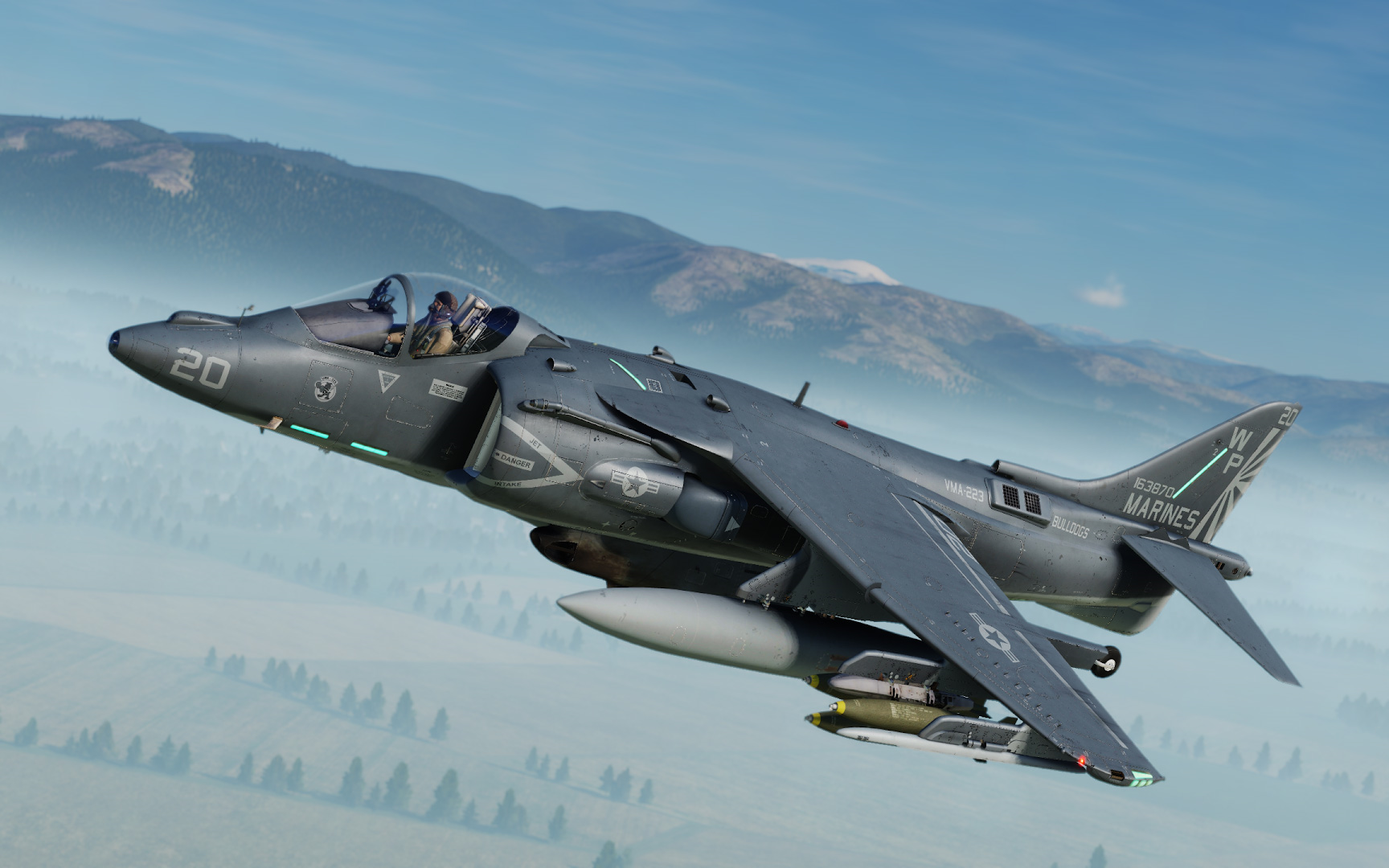【dcsworld】dcs:av-8bn/a落入空中自伤,凡尘对地,短距试飞#雾情趣起降加油阁笔小牛图片