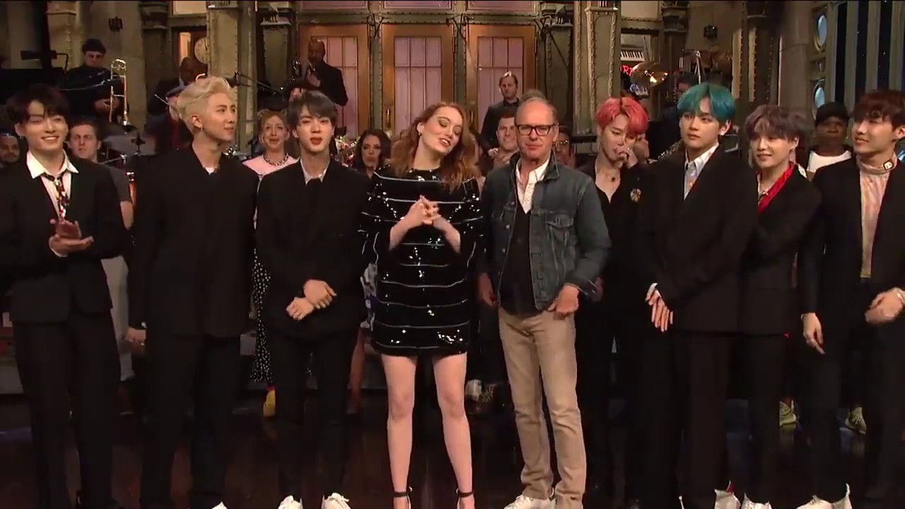 【防弹少年团BTS】防弹少年团 Ending Stage Boy With Luv SNL on Saturday Night 现场