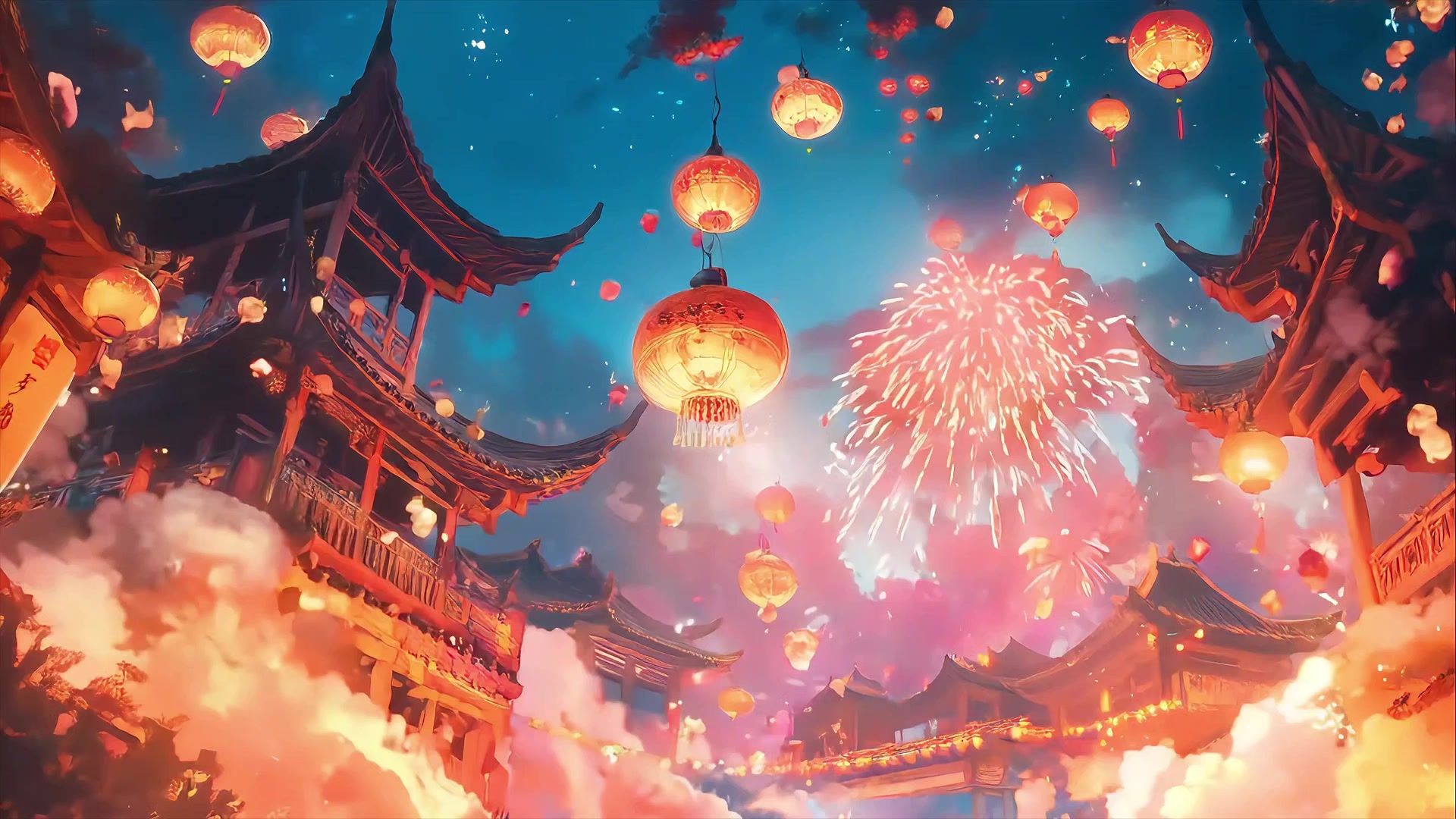 【空镜素材】过年喜庆动态背景