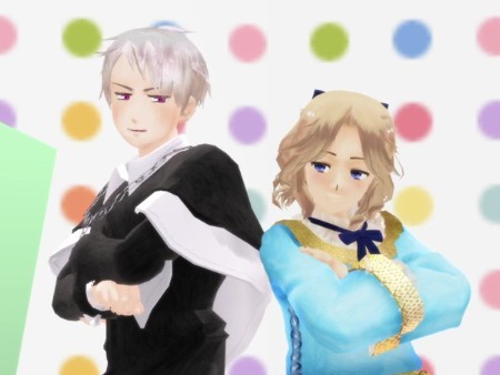 【aph/mmd】若法和公国普的忧郁的心情